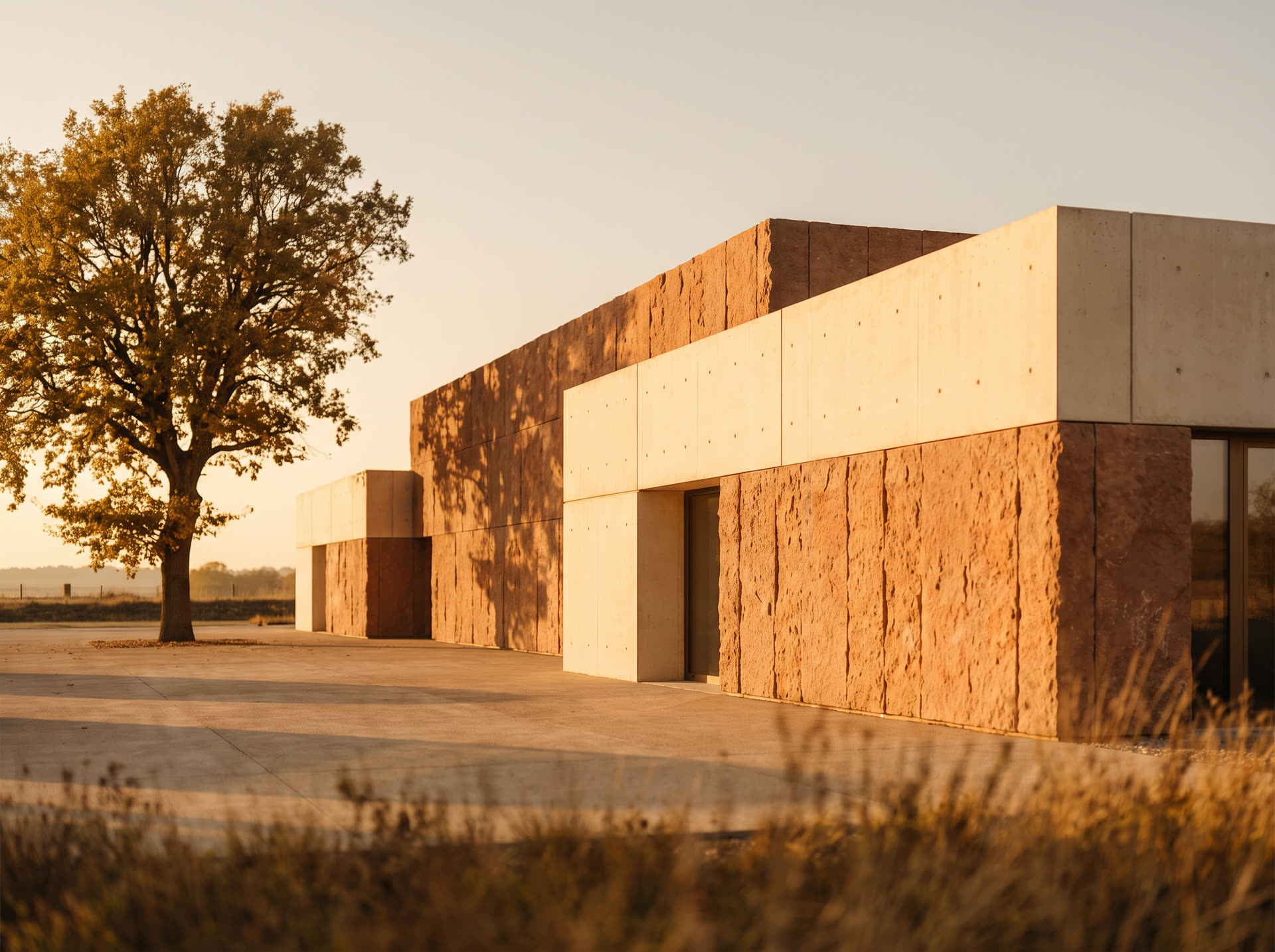 European facility exterior at golden hour, representing SPOLYOU's founding roots