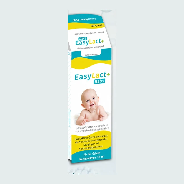 EasyLact+ Baby lactase enzyme drops carton, 15 ml