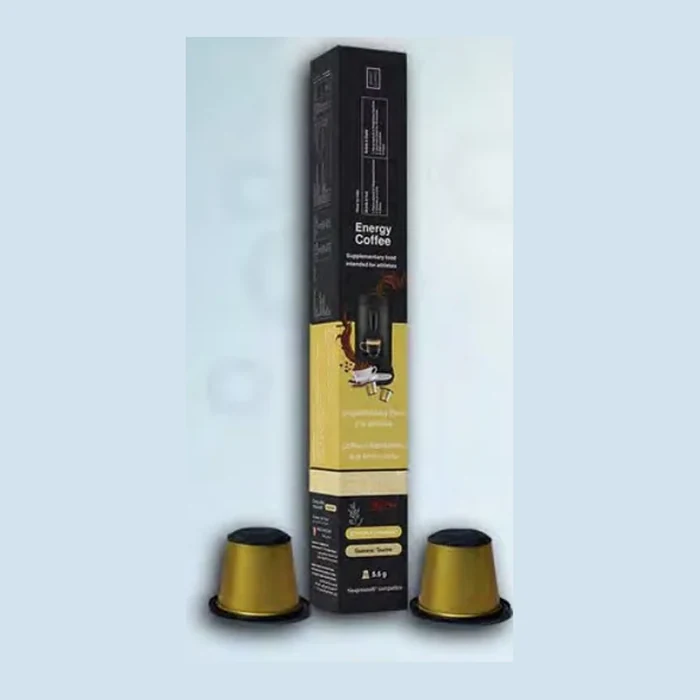 Energy Coffee capsule box with two espresso capsules