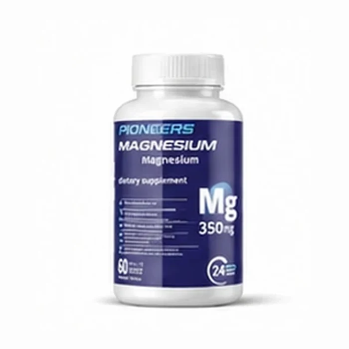 Pioneers Magnesium 350 mg supplement bottle
