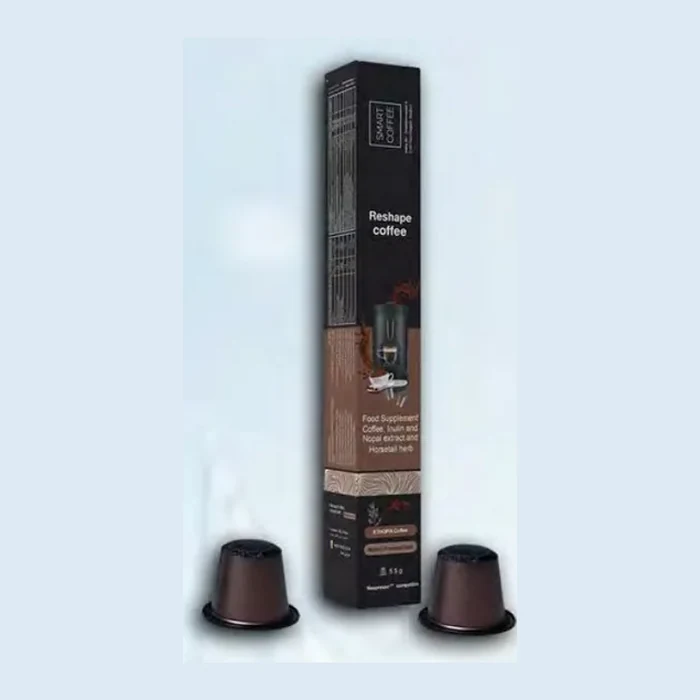 Reshape Coffee capsule box with two espresso capsules