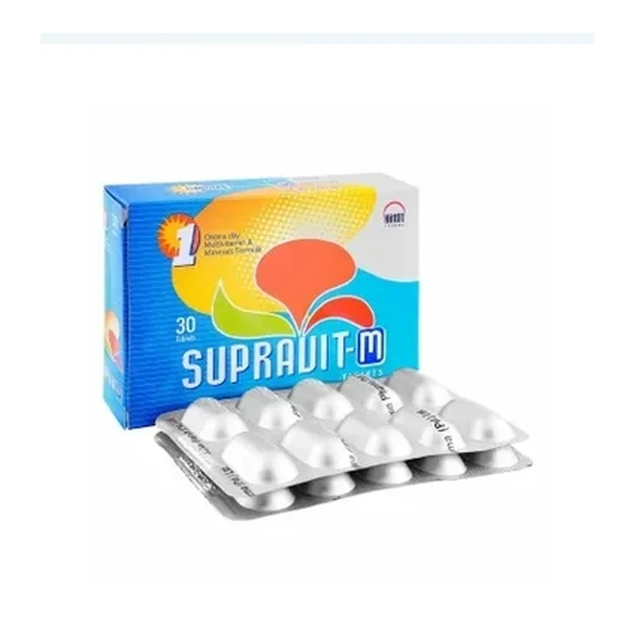 Supravit M men's multivitamin carton with tablet blister